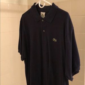 Lacoste Navy polo in size large